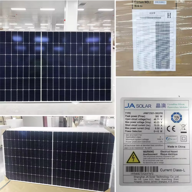 Ja Solar 440w 450w Двусторонние солнечные панели с черной рамкой 